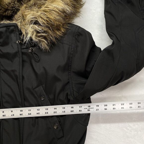 S13/NYC Winter Coat Womens Small puffer parka Faux Fur Hood lining penny lane - Picture 8 of 16